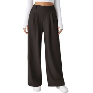 Halara Flex High Waisted Pocket Wide Leg Waffle Work Trousers NWT